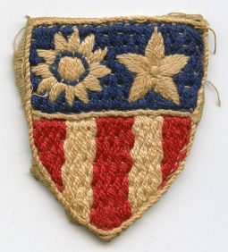 Nice WWII US Army CBI Theatre-Made Patch, Hand-Woven in India