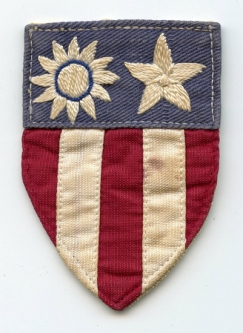 Nice Small WWII Theater-Made US Army CBI Shoulder Patch in Textured Cotton