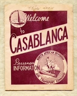 WWII USAAF Air Transport Command North African Division Welcome to Csablanca Booklet