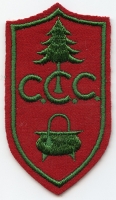 1930's Civilian Conservation Corps Cook Rate Patch. Green on Red