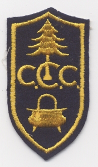 Civilian Conservation Corps Cook Rate Patch, Yellow on Black