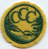 Scarce Late 1930's Civilian Conservation Corps Overseas Cap Badge