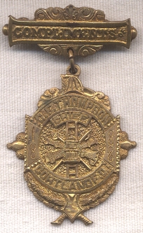 BEING RESEARCHED - C.F. Thompson Chief, Cortland Fire Dept. Medal - NOT FOR SALE UNTIL IDENTIFIED
