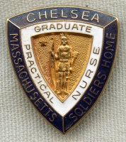 Scarce 1960's Chelsea, MA Soldier's Home Nursing School Graduation Pin
