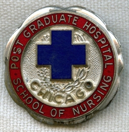 1930s Chicago Post-Graduate Hospital School of Nursing Badge