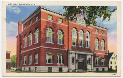 1930s-1940s Postcard of City Hall, Rochester, New Hampshire