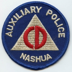 Cold War Era Civil Defense Auxiliary Police Patch from Nashua, New Hampshire