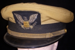 Very Rare WWII Civilian Technician Hat for Tech Working with US Navy