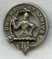 Beautiful ca 1900 Scottish Clan Badge for Clan Elliot in Nickel