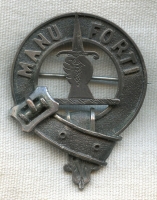 Stunning Jeweler-Made Sterling Badge for Clan Mackay Date Marked 1901
