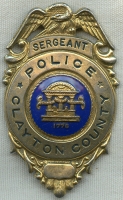 Beautiful 1950's Clayton County, GA (Atlanta Metro) Police Sergeant Badge