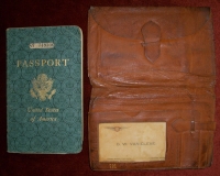 WWII CNAC Card, Passport and Permit to Enter China of Supply Chief G.W. Van Cleve
