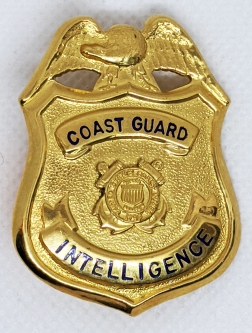 Ext. Rare ca 1980's - 90's US Coast Guard Intelligence Agent Badge Made by Blackinton