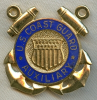 Nice Korean War Era US Coast Guard Hat Badge by Gemsco