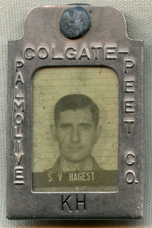 WWII Era Colgate - Palmolive - Peet Co Worker Photo ID Badge