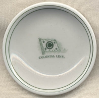 Old Colonial Shipping Line Butter Pat Dish