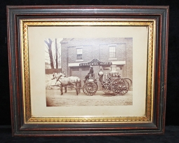 Fantastic Period 1880's Cabinet Photo of the Colonel Sise No. 2 Steam Fire Engine of Portsmouth, NH
