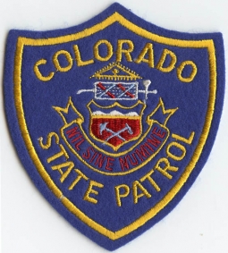 1970's Colorado State Patrol Patch with Label