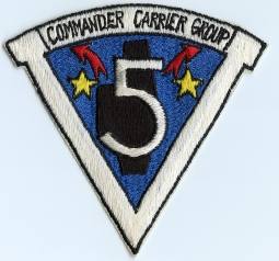 Early 70's USN Commander Carrier Group 5 Jacket Patch Japanese Made