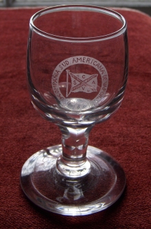 1870's Steamship Fine Crystal Wine Glass of Compania Sud Americana de Vapores Lines (CSAV)