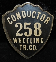 Great Ca. 1900 Wheeling Traction Co. Conductor Badge by Heeren Bros. & Co. Pittsburgh, PA