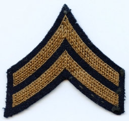 WWII Corporal Rank Stripes in Basketweave Stitch
