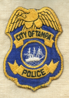 Scarce 1960's - 1970's Tampa FL Police Dept Patch