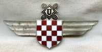 Gorgeous Ca.1942 Croatian Air Force Legion (HZL) Wing Badge Croatian-Made