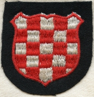 Unused WWII Waffen SS Croatian Volunteer Sleeve Shield