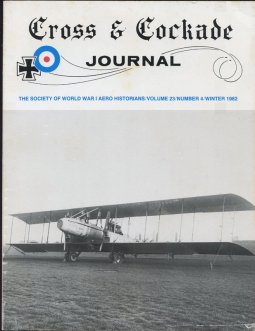 Winter 1982 "Cross & Cockade" Journal Vol. 23 No. 4 Society of WWI Aero Historians