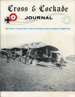 Summer 1984 "Cross & Cockade" Journal Vol. 25 No. 2 Society of WWI Aero Historians
