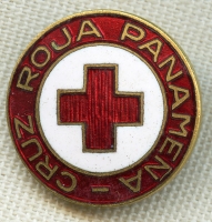 Rare 1940's Cruz Roja Panamena (Panama Red Cross) Lapel Badge