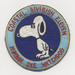 Japanese-Made US Navy Coastal Division 11 "Snoopy" Patch