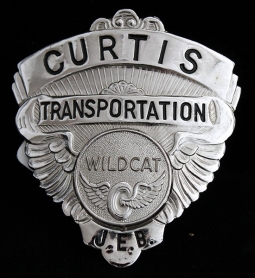1950's Curtis Transportation Truck Driver's Hat Badge