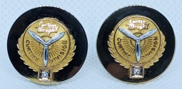 Gorgeous Early 1950's Curtiss Propeller Division of Curtiss Wright, 25 year Service Aword Cuff Links