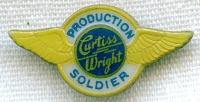 WWII Curtiss-Wright Production Soldier Lapel Stud in Plastic