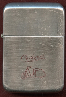 Wonderful Late 1940'd Cushman Scooters Advertising Lighter "The Windy" by Matawan Lighter Co
