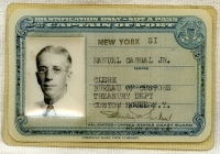 WWII USCG Port of New York Photo ID Issued to a US Customs Clerk