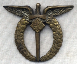 Circa 1950 Private Purchase Czechoslovakian Air Force Field Observer Badge