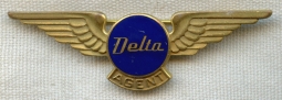 Late 1950's Delta Air Lines Agent Wing 3rd Issue