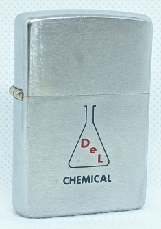 1965 Zippo Lighter Factory Engraved Advertising Del Chemical Co. of Reno Nevada.