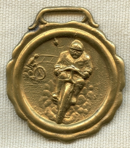 Cool 1920's - 1930's Dirt Track Racing Motorcycle Watch Fob