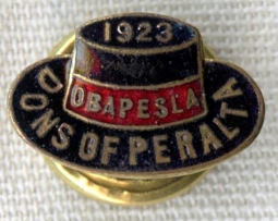 Cool 1923 Dons of Peralta Member Pin California East Bay Org of Peace & Intercity Cooperation