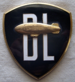 Extremely Rare Douglas Leigh Sky Advertising Corp. Blimp Pilot Hat Badge