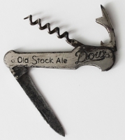 Great Circa 1910's Pre-Prohibition Dow Old Stock Ale Advertising Corkscrew, Knife, & Opener