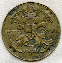 BEING RESEARCHED - French Postal Badge/Droits d'Entre et Sortie NOT FOR SALE UNTIL IDed