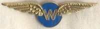 WWII Royal Dutch Navy Observer (Waarnemer) Wing in Gilt Silver UK-Made by Toye