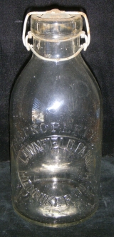 Very Rare Early 1890s Milk Bottle from Henniker, New Hampshire