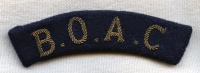 Early 1940s British Overseas Airways Corp. (BOAC) Shoulder Title