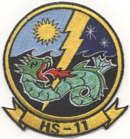 Early 1970s US Navy HS-11 Squadron Patch by ACE Novelty